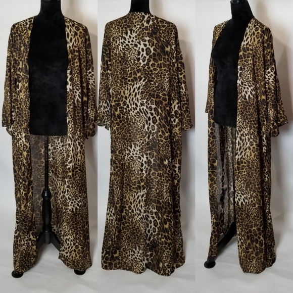 Sweaters - Leopard Maxi Cardigan